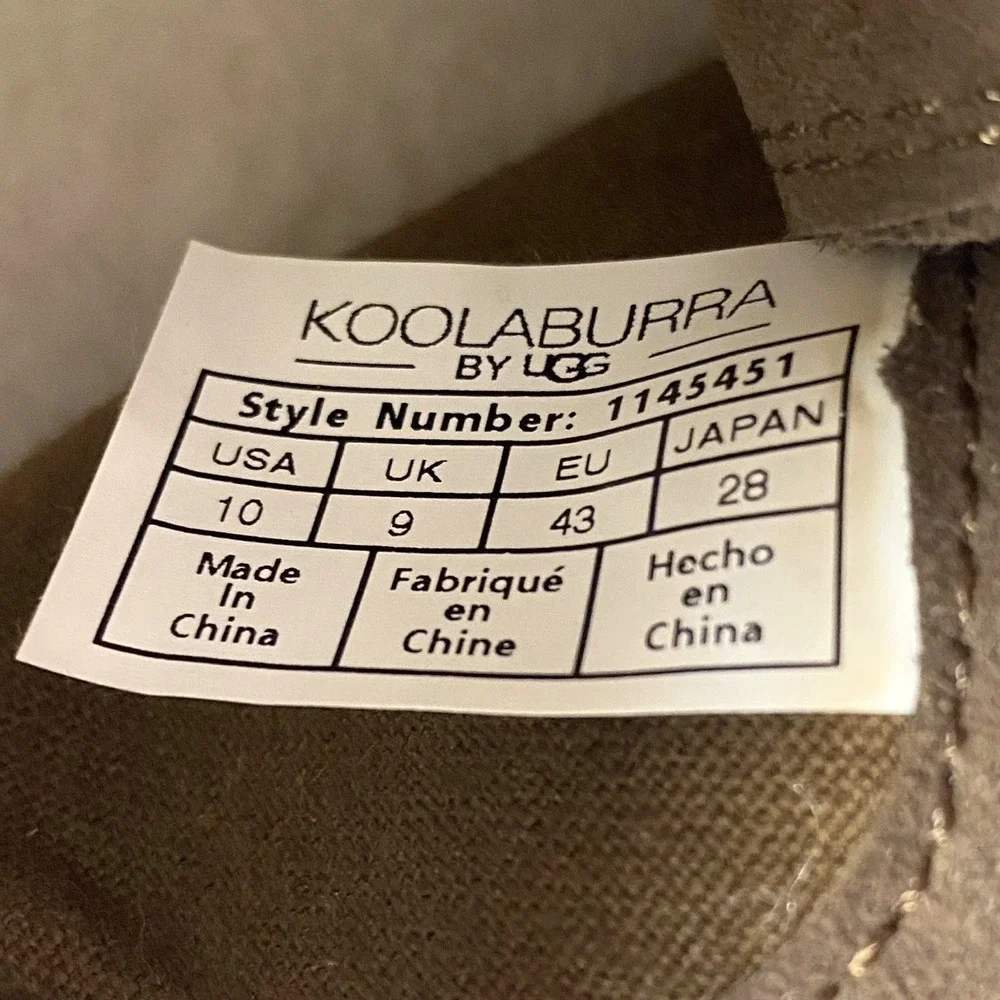 Koolaburra by UGG Mens Size 10 Braan Suede Boots Dark Earth Brown 1145451